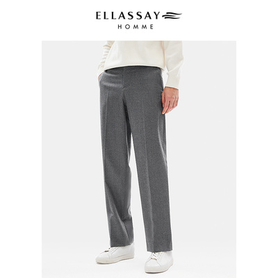 ELLASSAY歌力思男装新款意大利初剪羊毛休闲西装裤EME354K02800