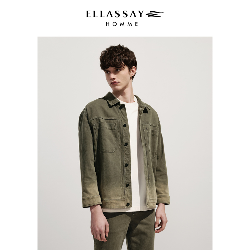 ELLASSAY歌力思渐变牛仔外套