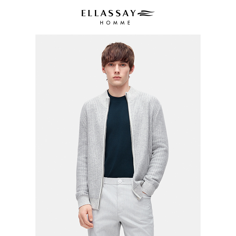 ELLASSAY歌力思男装26年新款保暖时尚舒适羊毛针织衫EME371M02000