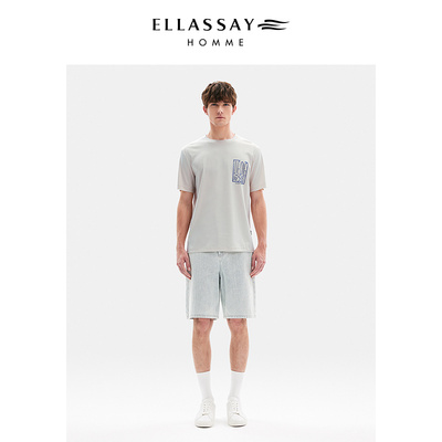 【液氨棉】ELLASSAY歌力思男装25年夏季凉感圆领T恤EME362Z06100