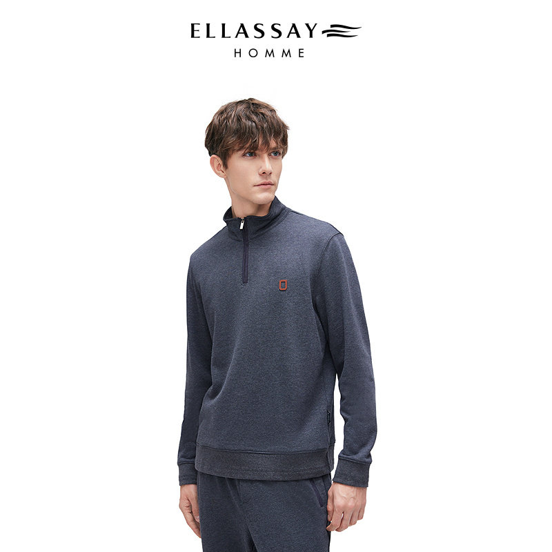 ELLASSAY歌力思男装25年秋冬超轻保暖羊绒卫衣针织衫EME364Z02500