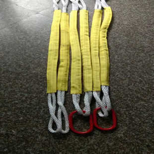 防护耐磨两头扣尼龙吊绳起重吊带软吊装绳加保护套吊装带防割1吨1