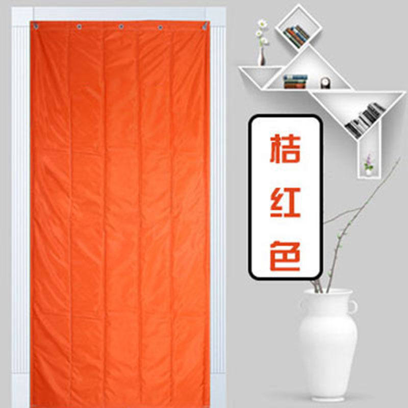 隔音门帘棉门帘加厚家用ktv酒吧隔音窗帘强隔音冷库保温桔红色其
