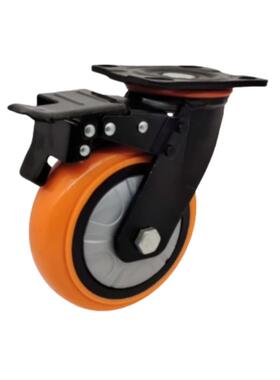 孔距脚轮CDL01/21-D150-P万向刹车轮CDK01-D150-P-N-P轮 6寸84X71