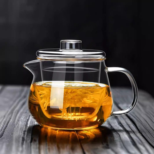 耐热玻璃茶壶单壶耐高温加厚茶水分离茶具家用小花茶煮茶器泡茶壶