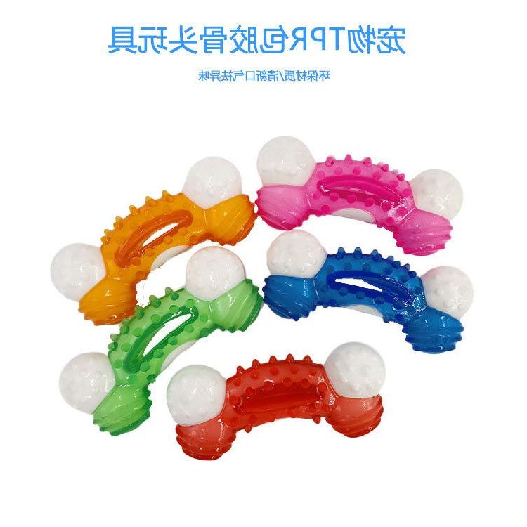 R玩具宠物玩具磨牙狗狗啃跨境耐工厂包胶骨头TP新款直供棒 咬