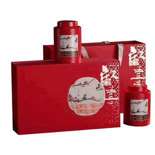 欢喜双铁罐茶叶礼盒空盒茶叶包装盒空礼盒普洱茶红茶叶礼盒装