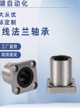LMK6 8 10 12 16 20 25 30 35 40 50L钢保直线运动轴承加长方法兰