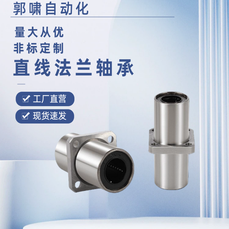 LHMCD6 8 10 12 13 16 20 25 30中型带法兰直线轴承椭圆