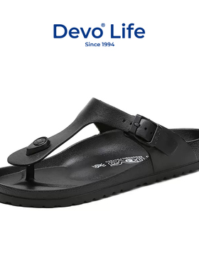 Devo Life海边沙滩凉拖鞋情侣度假夏季轻便防水休闲人字拖鞋 1803