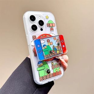 游戏机马里奥摇摇乐磁吸支架可折叠手机气囊桌面看剧支撑magfase