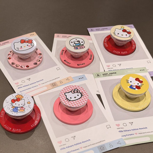 ins彩色Kitty小狗小熊可爱卡通西高地磁吸支架桌面支撑中强磁