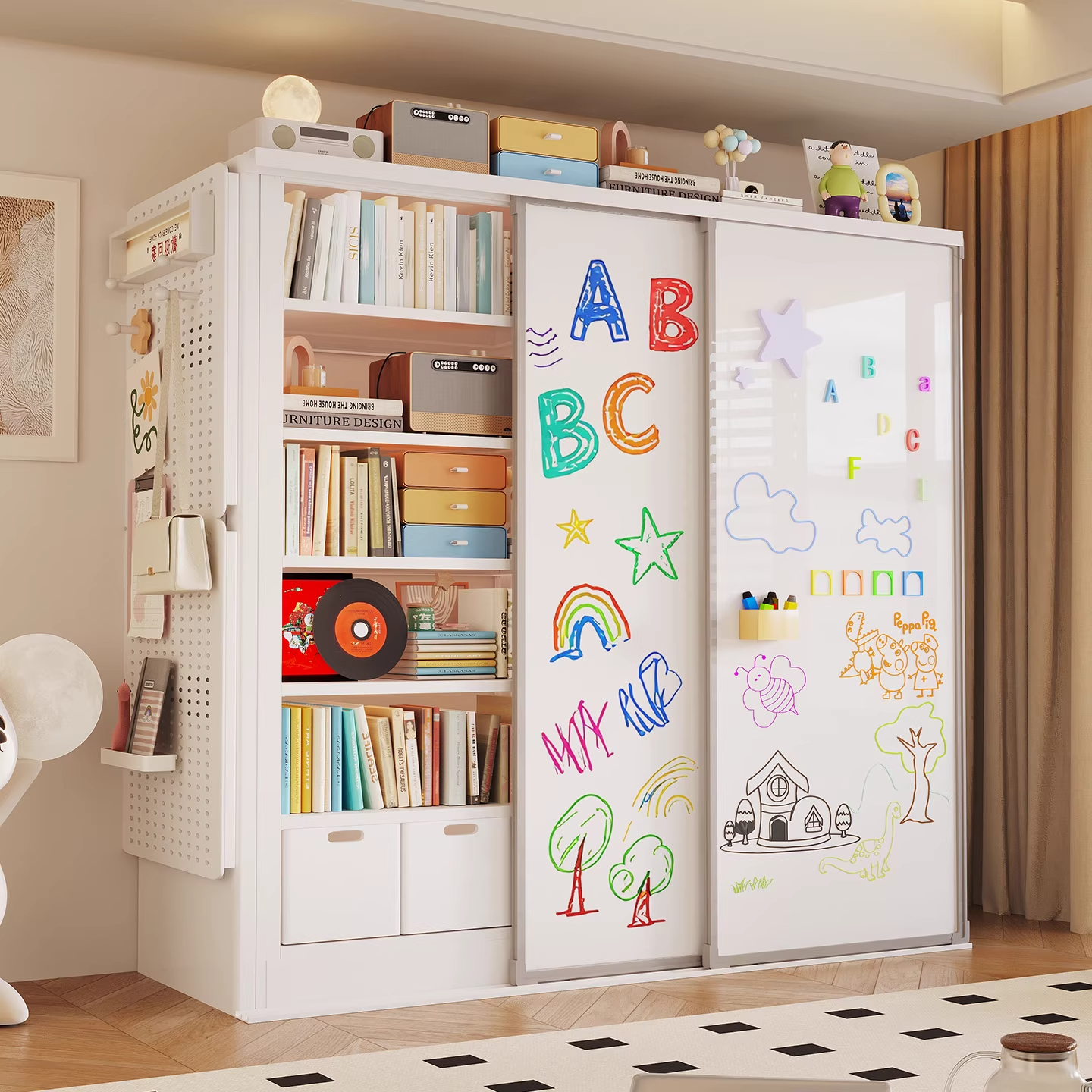 【防尘无醛】钢制书架白板门