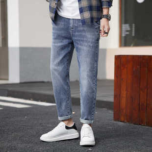 矮个子男装搭配低小个子男生穿搭155cm牛仔裤显高小码160短腿裤子