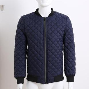 冬天里面穿的衣服男士中年人保暖内胆羽绒棉内搭轻薄绵服菱形外套