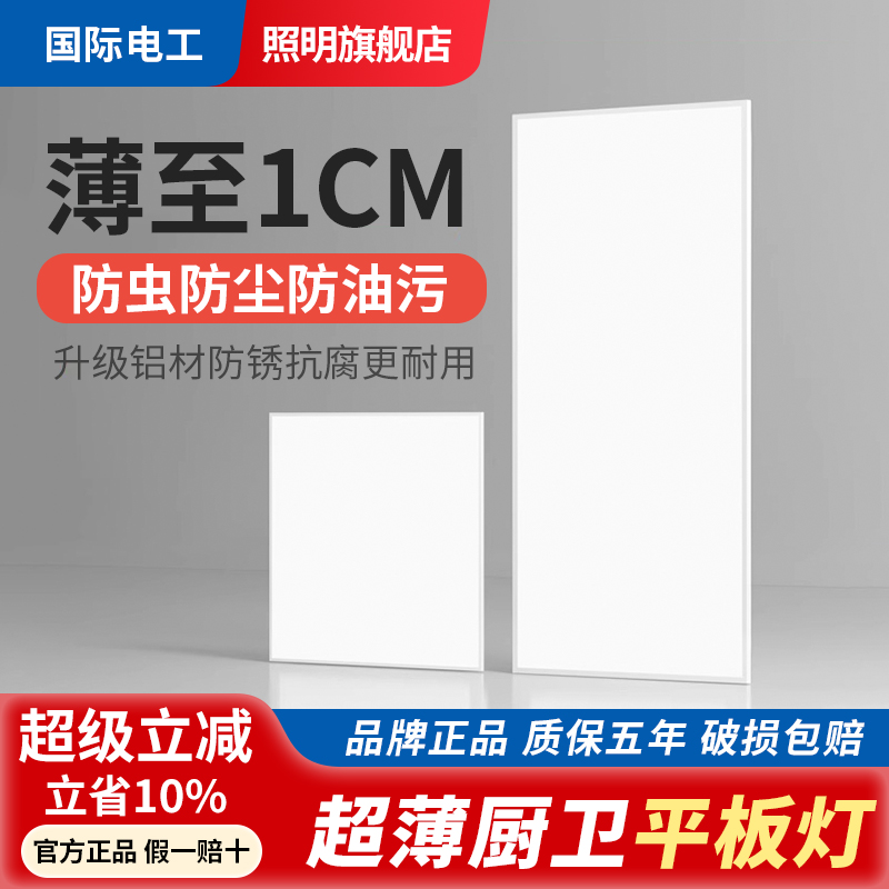 国际电工集成吊顶卫生间灯平板灯