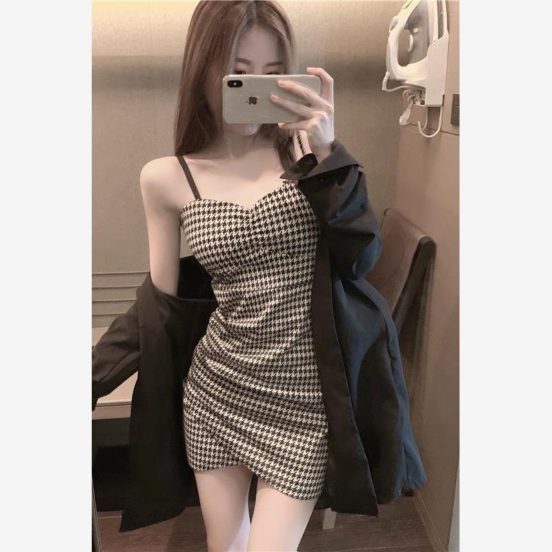 小个子纯欲辣妹复古千鸟