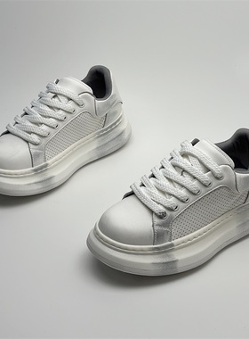 摇摇底增高休闲运动鞋男软底舒适2025潮牌夏季新款学生厚底老爹鞋