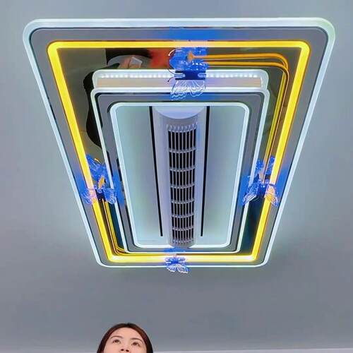 2024新款客厅无叶风扇灯led灯具抖音同款民族风蝴蝶款风扇吸顶灯