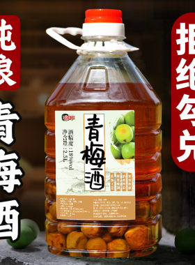 青梅酒带梅子农家纯粮米酒浸泡