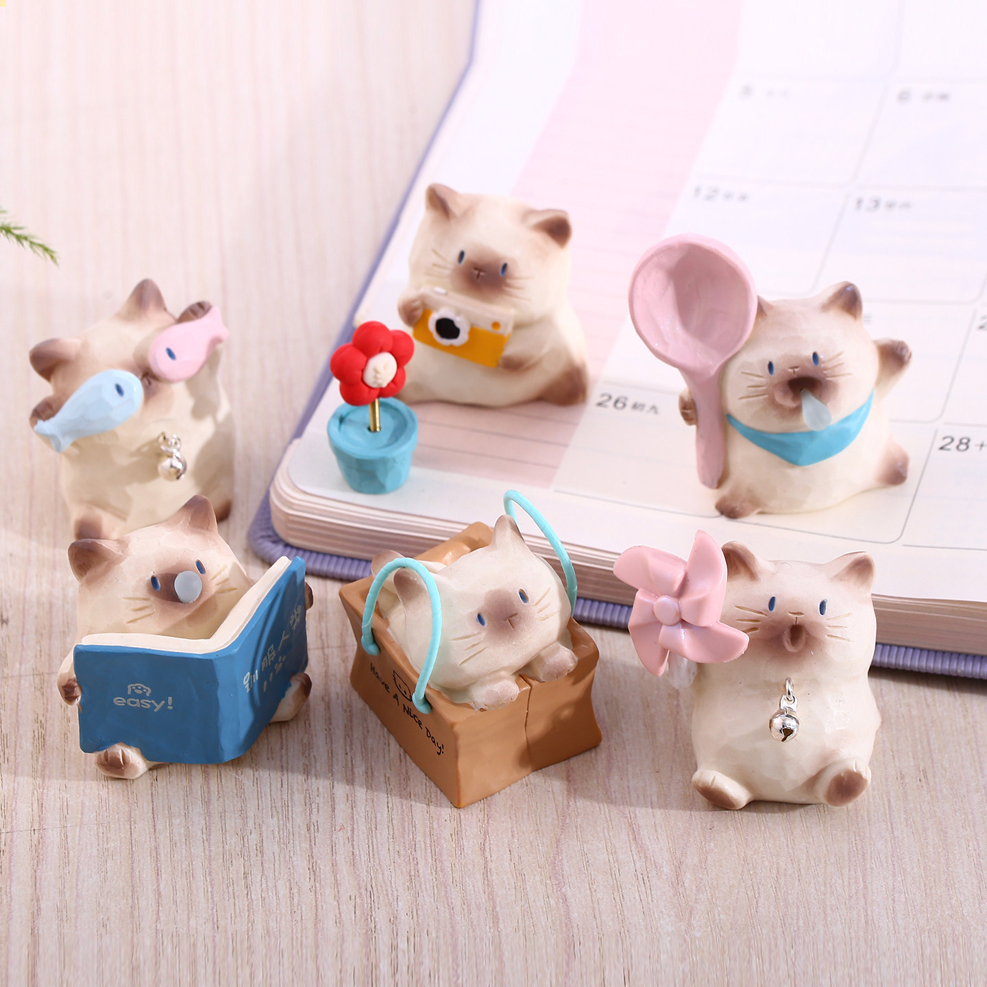 森之物猫猫pai小陪伴日常盲盒治愈系可爱猫咪手办三八女神节礼物