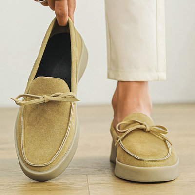 精致高级感~潮流老钱风豆豆鞋！