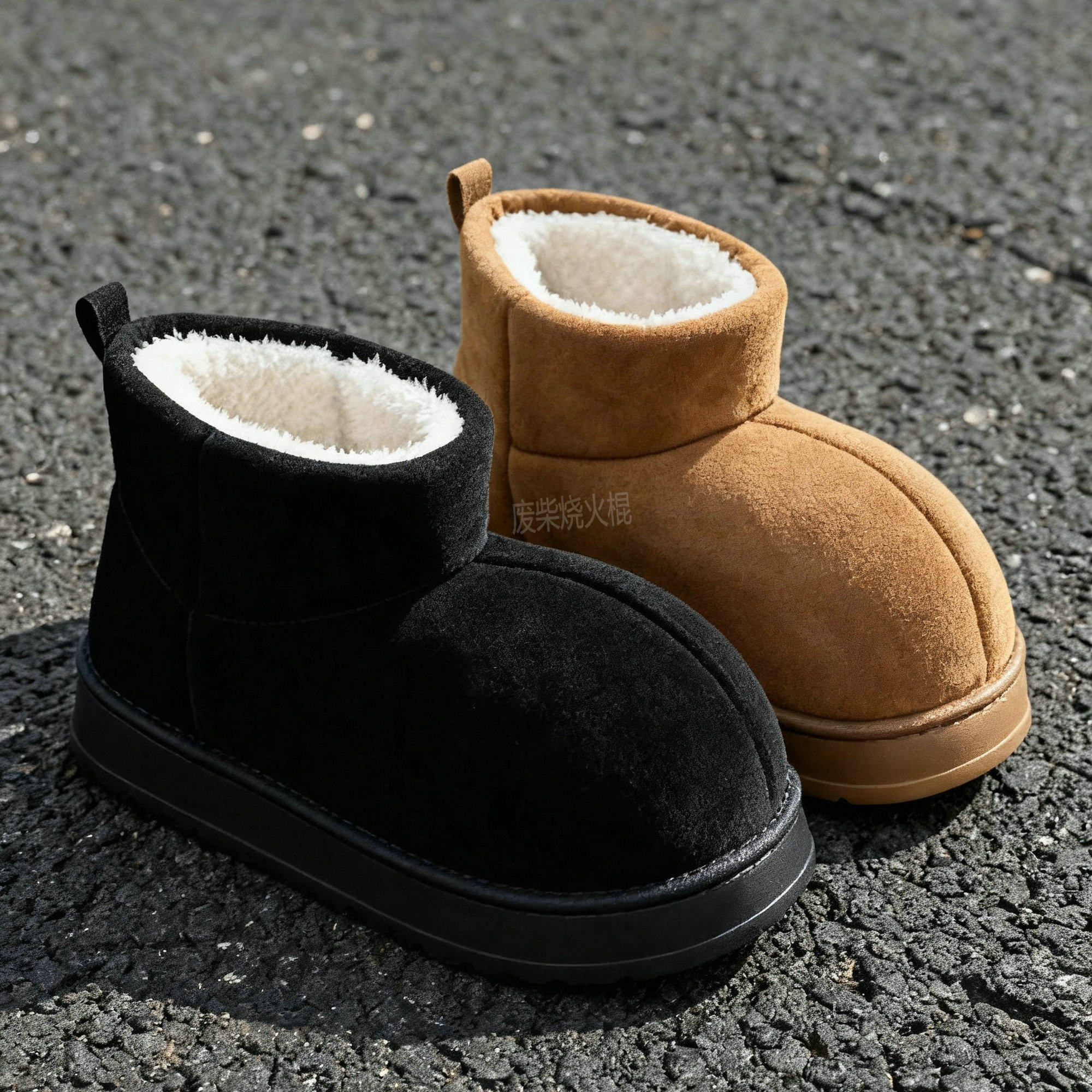 雪地靴男鞋冬季马丁靴卡皮巴拉毛鞋加绒棉鞋软底大头棉靴轻便短靴,流行男鞋,时尚雪地靴,淘宝优惠券,粉丝福利购,淘宝优惠卷