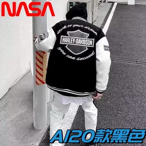 xnNASA联名美式秋冬季棒球服2023年新款爆款加厚外套男女春秋款夹