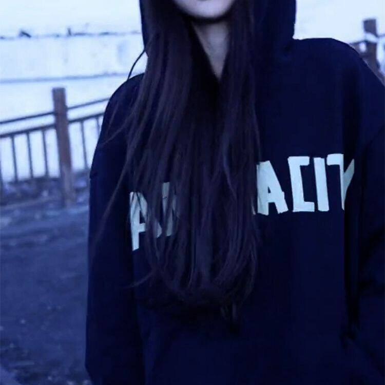 晨妍网红同款2026新款爆款宽松慵懒风美式连帽印花卫衣女装春秋款