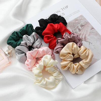 3/5/Pcs Silk Scrunchies Print Leopard Scrunchie Set Elastic