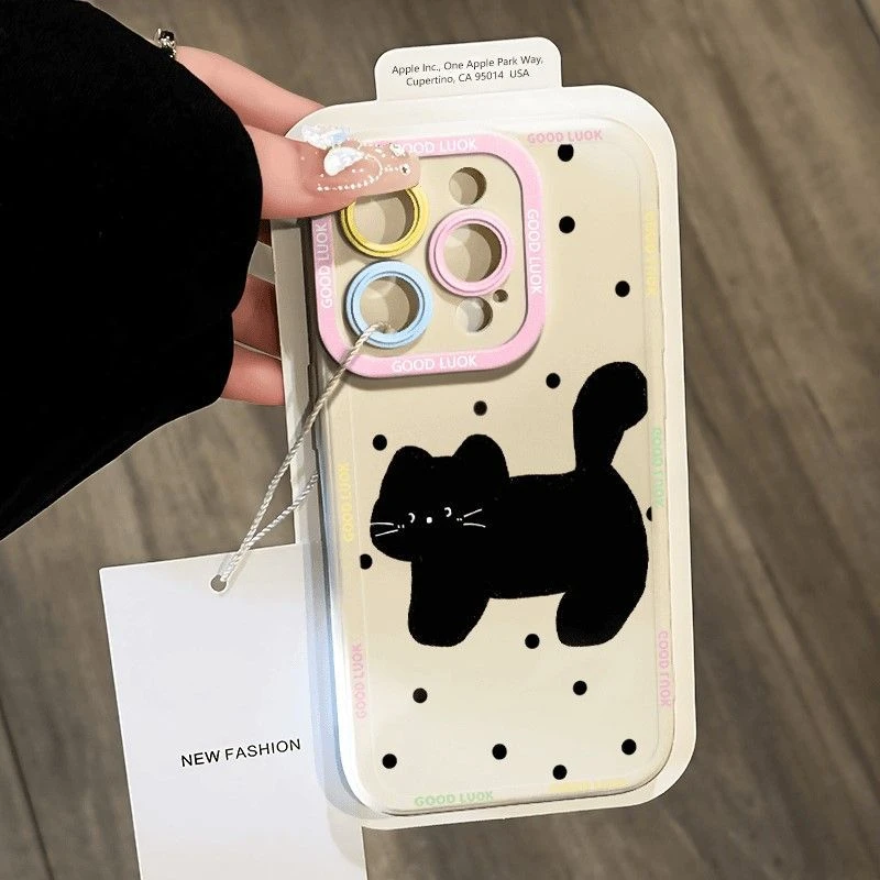 适用于小米型号白胡子黑猫手机壳
