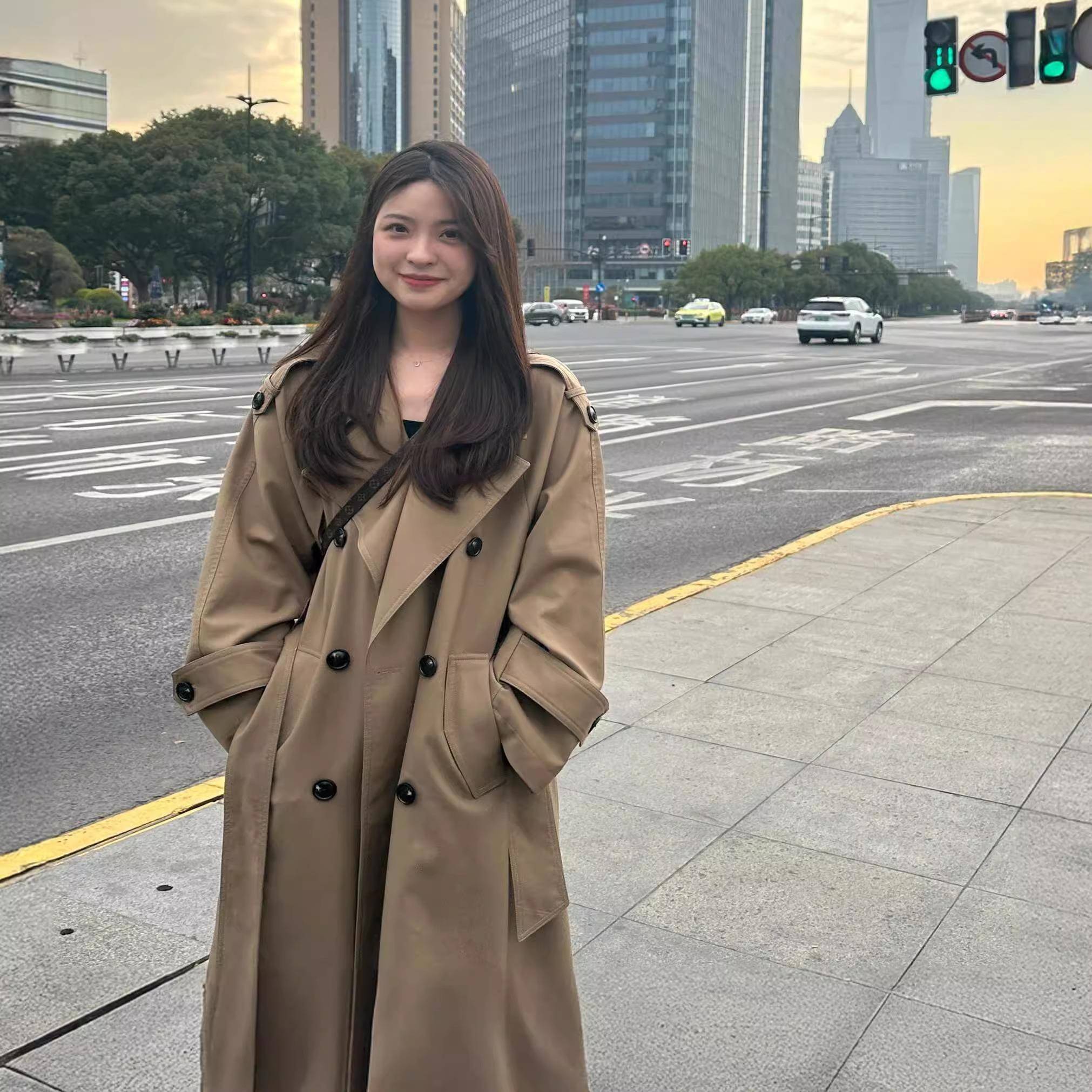 卡其色风衣外套女2025春秋季新款过膝中长款高级感流行英伦风大衣