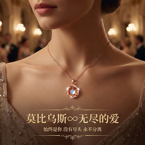 【记诗顿正品】爱的旋涡项链