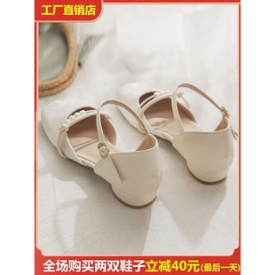 国风法式 包头凉鞋 羊皮版 绝美配裙子 女 女夏2025新款 仙女风单鞋
