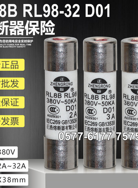 熔芯D01 RL8B RL98-32 2A 3A 4A 5A 6A 10A 16A 20A 25A 32A保险