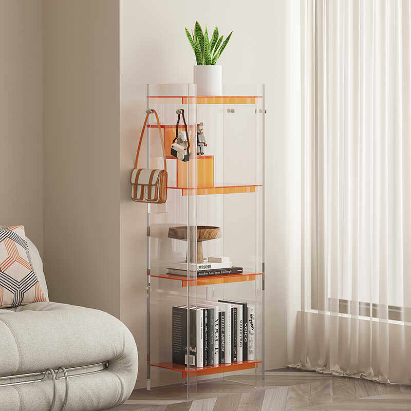 亚克力书架落地置物架防尘一体靠墙收纳展示柜子简易家用儿童书柜,住宅家具,角柜,淘宝优惠券,粉丝福利购,淘宝优惠卷