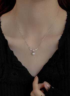 礼物轻奢2024新款锁骨链s925纯银