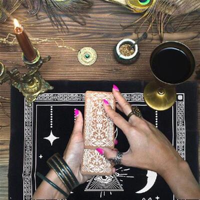 极速Tarots Tabljecloth Moon Pentagrams Pagan Altar Cloth Fla