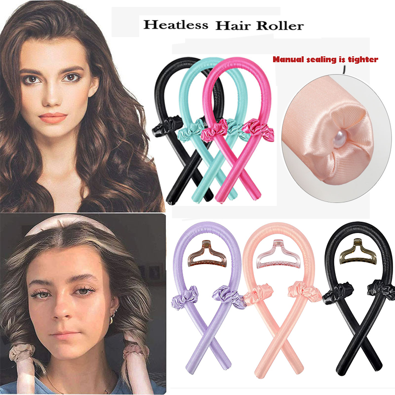 极速Heatless Hair Curlers CurlingC Iron Headband Lazy Curler