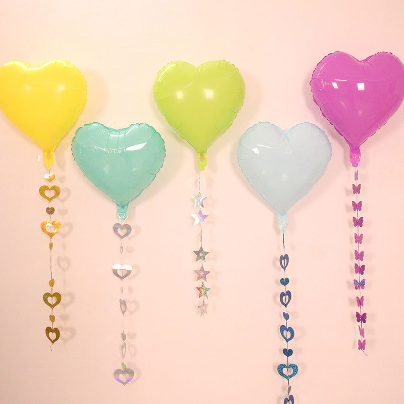 极速爱心五角星马卡龙气球吊坠宝宝儿童生日O开业结婚场景布置装