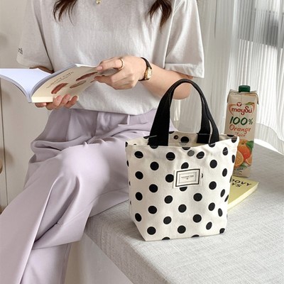 极速盒饭袋子上班族通勤提饭包带饭包帆布袋O饭盒包手提袋凡布的