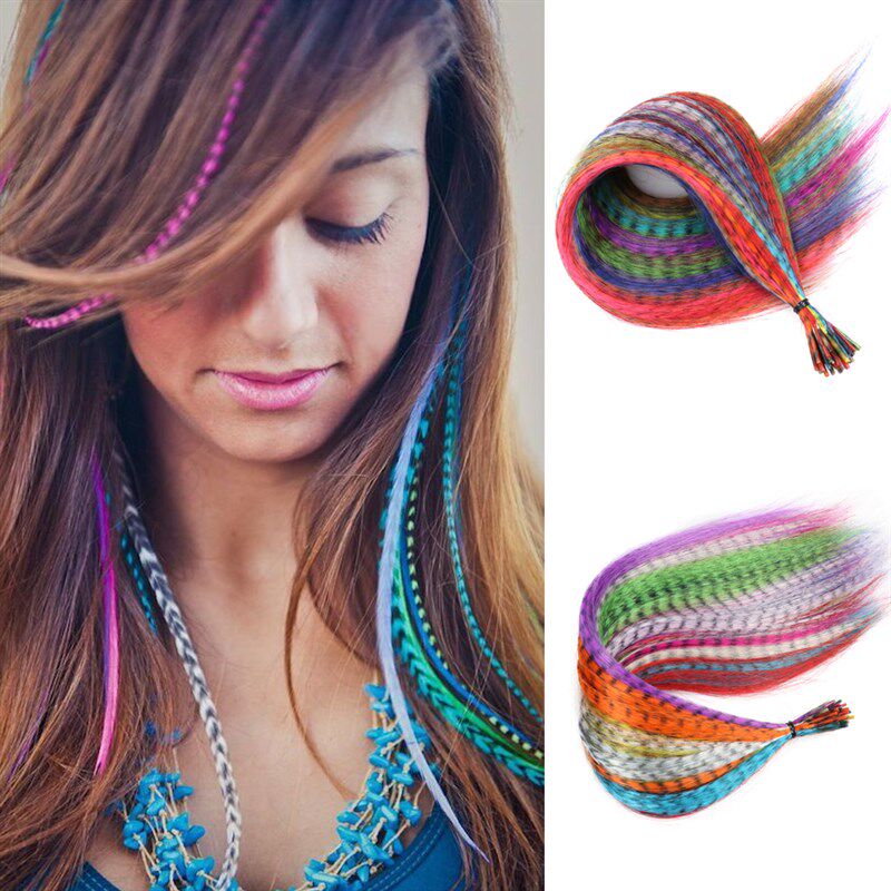 极速Strands of Kanekalon for Feather Hair ExtQensions Fake S