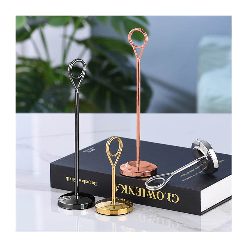 极速不锈钢d台卡架菜品展示牌立牌架桌面桌卡立式卡片夹子酒店婚