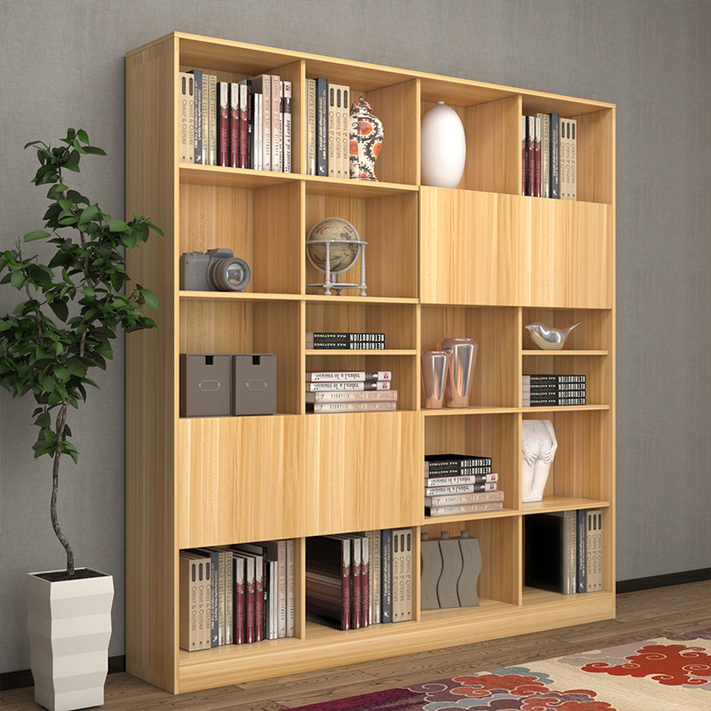 极速特价书柜书架落地组合简约单个收纳大M书柜储物柜陈列架书橱