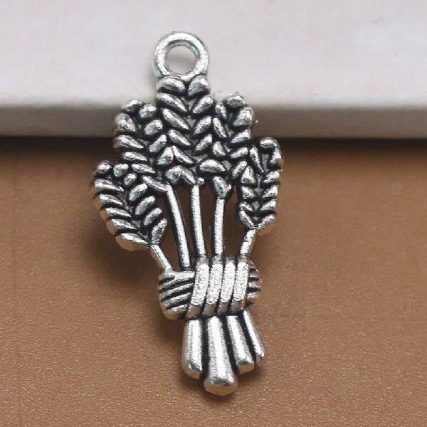 极速20 pccs Alloy Pendants Wheatgrass Jewelry Accessory for