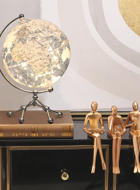 极速轻奢透明地球仪摆件家居装饰A品客厅电视柜书房办公室桌面创