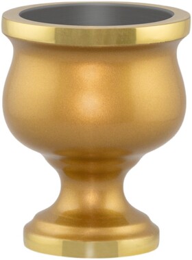 极速纯铜加不锈钢j内胆酒杯粉金高脚供杯供佛黄铜茶杯财神家用供