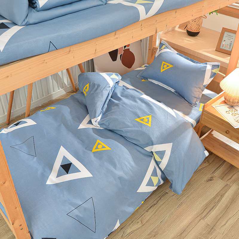 极速工厂学生三件套寝室单人牀单被套枕套大学宿舍牀品.学校三件