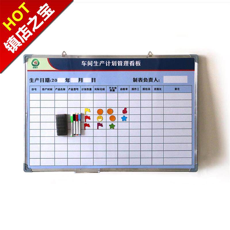 极速通知单位图案工地q横式库存宣传壁挂式看板z磁铁工作进度悬挂
