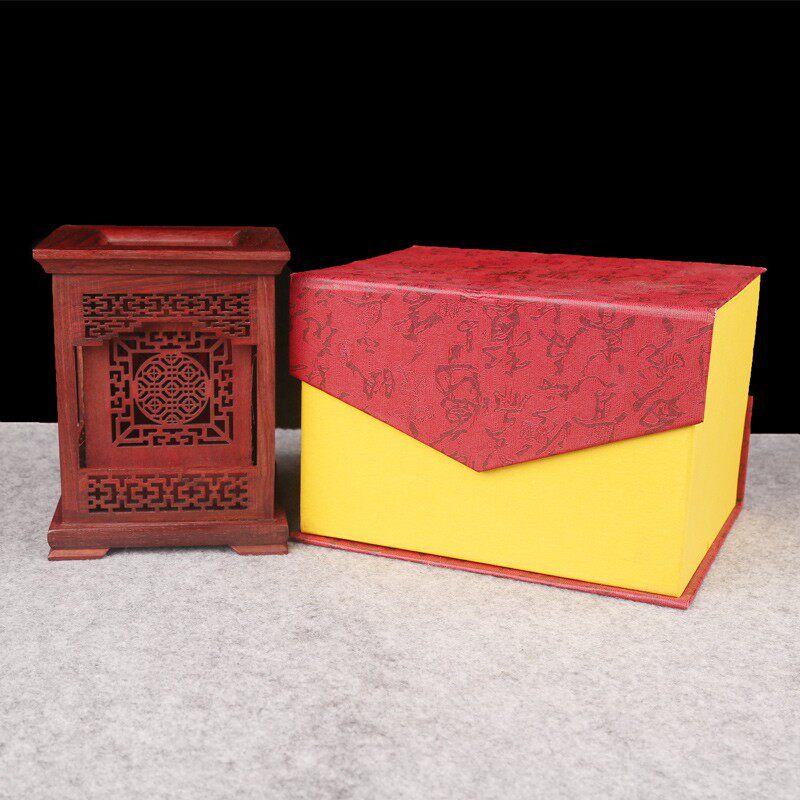 极速文谷堂 红木笔筒 实木笔架雕刻创G意收纳盒文房四宝摆件办公